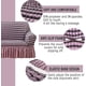 thumbnail image 3 of Fashionable Textured Square Stretch Slipcover with Ruffled Skirt - Protects from Spills, Stains, Pets Hairs, Wear & Tear - Home Decor（3 Seater） Two tone purple, 3 of 5