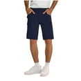 thumbnail image 3 of UVEASISHA Cargo Shorts for Men Solid Straight Leg Work Shorts Summer Outdoor Short Pants with Phone Pockets Dark Blue S, 3 of 9