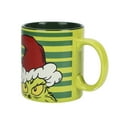 thumbnail image 2 of Dr. Seuss Le Grincheux Tasse en céramique rayée de 16 oz avec illustration de bonnet de Noël, 2 of 6