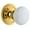 Lifetime Brass, variant on Grandeur Cirhyd_Prv_238 Circulaire Solid Brass Rose Privacy Door Knob Set - Brass