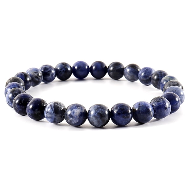 Pulsera de cuentas de piedra clásica para hombres, 6 y 8 y 10mm, pulsera hecha a mano con cuentas de piedra de ojo de tigre de lava para hombres y mujeres, regalo de joyería Tan Jianjun unisex