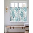 thumbnail image 6 of Tier Curtains 45 Inches Long, Teal Grey Coral Coastal Window Treatment Curtain Drapes, Summer Beach Seaside Nautical Small Curtain Drapes for Bathroom Laundry Room, 27.5"x45", 2 Panels, 6 of 7