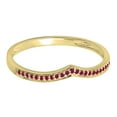 thumbnail image 2 of Dazzlingrock Collection Round Ruby Stackable Wedding Chevron Band for Women in 18K Yellow Gold, Size 5.5, 2 of 4