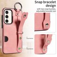 thumbnail image 5 of Allytech Wallet Case for Samsung Galaxy S23, [Card Slot] [Ring Buckle] [Adjustable Wristband with Snap Buckles] Premium PU Leather Kickstand Shockproof Case Cover for Women Men - Pink, 5 of 10