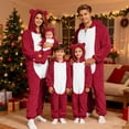 thumbnail image 5 of Shadoumai Adult Onesie Pajamas Christmas Red One Piece Sleepwear Jumpsuit Matching Pjs Gifts XS, 5 of 5