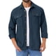 thumbnail image 1 of INSPIRAR CHIC Camisas de trabajo casuales para hombres de manga larga con botones, bolsillos, para pesca y senderismo, L Azul oscuro, 1 of 6