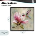 thumbnail image 4 of Stupell Industries French Country Magnolia Ruby Hummingbird Black Framed Giclee Art, 12 x 12, by Tina LeCour, 4 of 8
