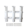 thumbnail image 2 of Fishing Rod Storage Holder Portable Bracket With Screws Labor-saving Vertical 3-link Boat Pole Rack Mount Professional Hands-free Tube Carrying Organizer White, 2 of 7