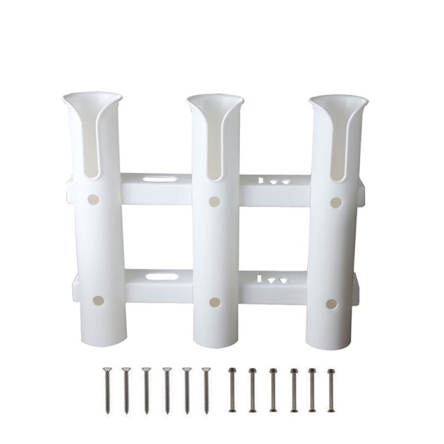 Sonducket Soporte de almacenamiento para caña de pescar, soporte de poste de barco portátil, soporte reutilizable, soporte de tubo de manos libres con Pescar Blanco Sonducket OD027581-02