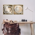 thumbnail image 3 of Stupell Industries Neutral Circular Vortex Abstract Painting Gold Floater Framed Canvas Art Print Wall Art, 18 x 18, Set of 2, 3 of 10