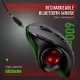 thumbnail image 2 of 2.4G Black Wireless Ergonomic Trackball Mouse, Bluetooth Rollerball Mouse,3 Adjustable DPI, Compatible with PC, Laptop, 2 of 5