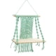 thumbnail image 1 of Estantería decorativa flotante de pared de plantas, hecha a mano, individual, 6 x 35 cm, cuerda decorativa de macramé 30x40cm, 1 of 7