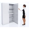 thumbnail image 2 of Whitney Brothers WB0658 Lockable Wall Storage Cabinet, White, 2 of 2