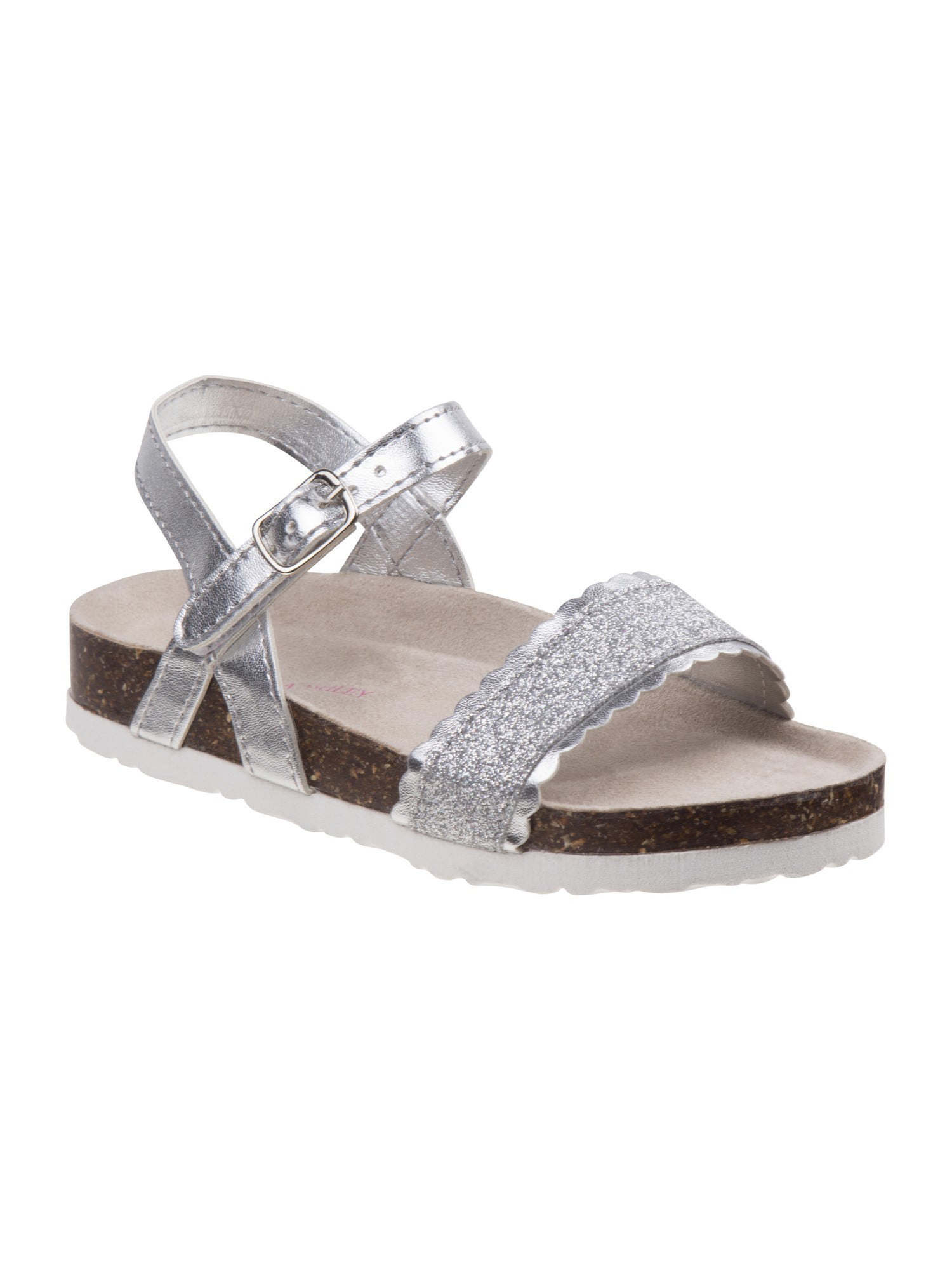 Laura Ashley - Laura Ashley O-LA81221SSILV4 Glitter Cork Lining Sandals ...