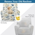 thumbnail image 4 of Xixirimido Starfish Shell Conch Coral Recliner Chair Covers 4-Pieces Stretch Lazy Boy Recliner Covers with Pocket Reclining Slipcovers Soft Sofa Slipcover Furniture Protector for Pets Kids, 4 of 8