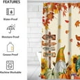 thumbnail image 4 of Bathroom Maple Leaf Pumpkin Gnome Sunflower Shower Curtain Machines Washable Waterproof Polyester Shower Curtain 71x59in Autumns Decorative Bathtub, 4 of 6