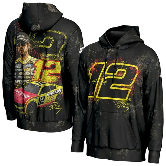 Men's ProSphere Black Ryan Blaney All Over Print Hoodie