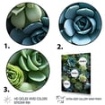 thumbnail image 3 of Designart "Serenity Garden Green Succulents II" Floral & Botanical Floater Framed Wall Art Living Room, 3 of 7