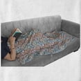 thumbnail image 6 of Abstract Soft Flannel Fleece Blanket, Soft Colored Composition of Pale Pink and Blue Tone Background with Tangled Lines, Cozy Plush for Indoor and Outdoor Use, 50" x 70", Multicolor, by Ambesonne, 6 of 6