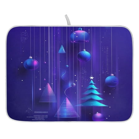 

Psychedelic Christmas Tree Dish Drying Mat for Kitchen Quick Drying Absorbent Soft Durable 16 x 18