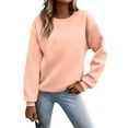 thumbnail image 2 of Basic Sweatshirts for Women 2025 Fall Winter Long Sleeve Crewneck Plain Athletic Sweatshirt Pullover Tops, 2 of 6