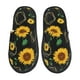thumbnail image 1 of Fotbe Sunflowers3 Pantuflas Peludas para Mujer con Estampado, Zapatillas de Peluche, Zapatos de Invierno para Casa, Uso Interior y Exterior-Large, 1 of 8