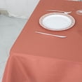 thumbnail image 5 of BalsaCircle 54" Terracotta Square Premium Polyester Tablecloth Catering Dining Table Linens, 5 of 8