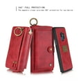thumbnail image 3 of Galaxy S9 Wallet Detachable Case, Dteck [wrist band][14 Card Slots] Zipper Purse Phone Case Multi-functional Folio Flip PU Leather Removable Magnetic Back Cover For Samsung Galaxy S9,Red, 3 of 10