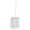 thumbnail image 4 of Bath Bliss Self Closing Lid Toilet Brush with Rim Scrubber in Sailor Knot Design, White, 4 of 10