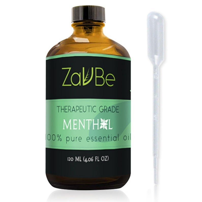 ZAVBE Menthol Essential Oil 'Mentha arvensis' Oil | 100% Pure, Undiluted, Natural, Therapeutic Grade 120 mL (4 oz)