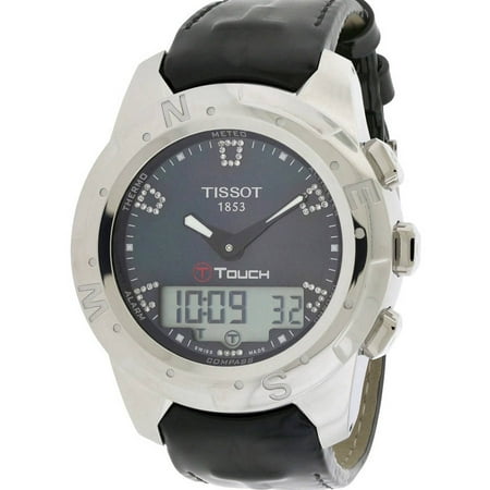 Tissot T-Touch II Diamond Titanium Leather Women's Watch, T0472204612600