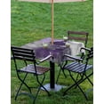 thumbnail image 4 of nqOlkjepod Purple Grey Outdoor Tablecloth with Umbrella Hole & Zipper, Modern Oil Painted Abstract Art Aesthetics Square Table Cover 60x60 Inch, Dining Waterproof Table Cloth Protector for Patio, 4 of 7