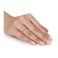 thumbnail image 2 of 1/6 Carat (ctw) Lab-Created Blue Sapphire Eternity Band Ring in 10K White Gold, 2 of 4