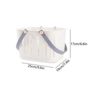 Vadktai Portable Shower Caddy Basket, Plastic Organizer Storage Tote with Handles for Bathroom, College Dorm, Kitchen