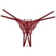 thumbnail image 1 of Gibobby Calzones para mujer sexy Tanga de masaje con perlas de corte abierto para mujer(Vino,Talla única), 1 of 3