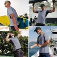 thumbnail image 6 of Weilanxin Swim Shirts Short Sleeve for Men Quick Dry Running UPF50+ Sun Protection Rash Guard Top LightGrey 2XL, 6 of 9