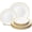 White-60pcs, variant on 96PCS Ivory Scalloped Plastic Plates with Gold Rim, Disposable Elegant Plates Include 48pcs Dinner Plate 10.25", 48pcs Dessert Plate 7.5", Perfect for Daily Use, Wedding and Party