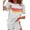 White, variant on CheerKidz Womens Short Sleeve Contrast Color Tops and Shorts Spring Summer Casual Outfit for Vacation