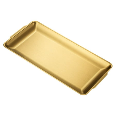 

1Pc Frosted Baking Pan Household Grilling Plate Kitchen Flat Bottom Tray Golden