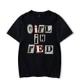 thumbnail image 1 of T-shirt Fille en Rouge Imprimé Mode Logo Manches Courtes Unisexe Col Rond Haut Mode Urbaine Tendance, 1 of 2