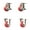 2 Swivel w/2 Top Lock Brakes - 2 Rigid, variant on 4 Inch 316SS Red Polyurethane Swivel Top Plate Caster with Total Lock Brake