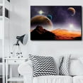 thumbnail image 2 of wall26 - Rocky Mountains with View to Various Planets - Canvas Art Home Art - 32x48 inches, 2 of 4