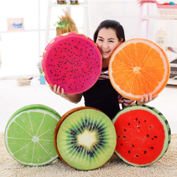 OFFIGAM Multi-Color Fruit Cushion for Home and Office Use, Soft Decorative Pillow, Easy to Clean and Comfortable