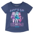 thumbnail image 3 of Monster High Draculaura Frankie Stein Clawdeen Wolf T-Shirt and French Terry Dolphin Shorts Outfit Set Plaid Toddler to Big Kid, 3 of 4