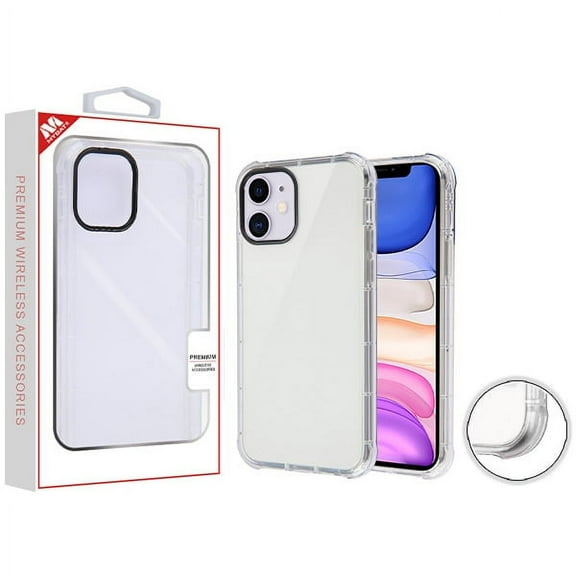 Apple iPhone 11 Phone Case Transparent Protective Hybrid Heavy Duty Case with Soft TPU Bumper Reinforced Corners Shock Absorption 4 Corners Slim Thin Cover [Crystal Clear ]for Apple iPhone 11 / 6.1"