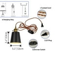 thumbnail image 2 of KAYYELAMP Corded Pendant Light 19.6 Feet Dimmable Switch Plug in Cord Black Barrel Metal Lampshade E26 Copper Base Vintage Design Metal Hanging Lamp for Kitchen Bar Bedroom(No Bulb), 2 of 7