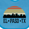 thumbnail image 4 of Inktastic El Paso Texas Skyline Retro Boys or Girls Baby Bib, 4 of 4