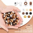 thumbnail image 4 of Black and Brown Beads, Pony Beads for Bracelets Crafts, 1200 Pcs 6x9mm Kandi Beads and 100 Pcs Letter Beads for Kids Girls Women, Plastic Beads for Hair(8 Assorted Colors), 4 of 4