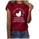 thumbnail image 1 of Gibobby Playera Manga Corta para Mujer Blusa Mujer Blusa Top Básica(Vino,M), 1 of 5