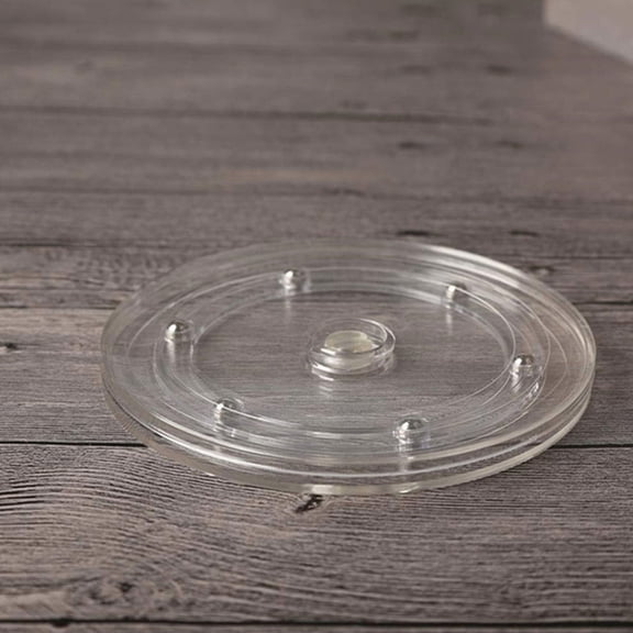AURARMLET Clear Plastic Cake Turntable Stand with 360° Rotating Swivel for Easy Baking and Decorating